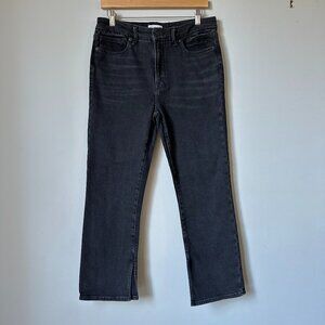Good American Good Legs Straight Denim Size 12 / 31 Black 302 Jeans Stretch